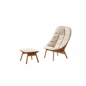 20% Fauteuil Uchiwa + Repose-pieds by HAY